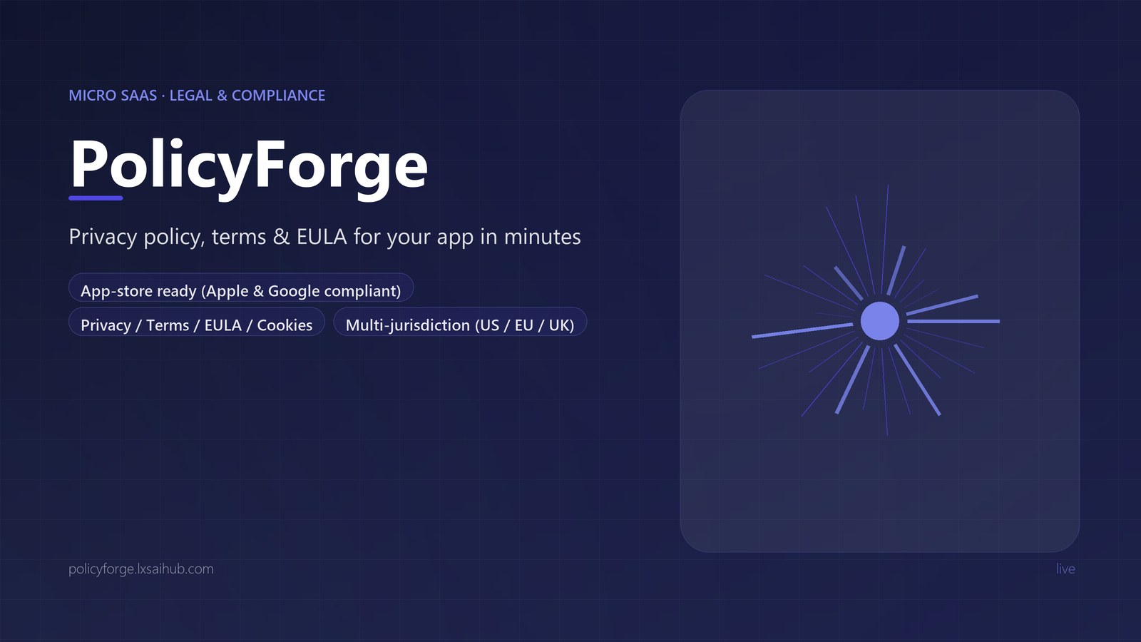 PolicyForge interface overview